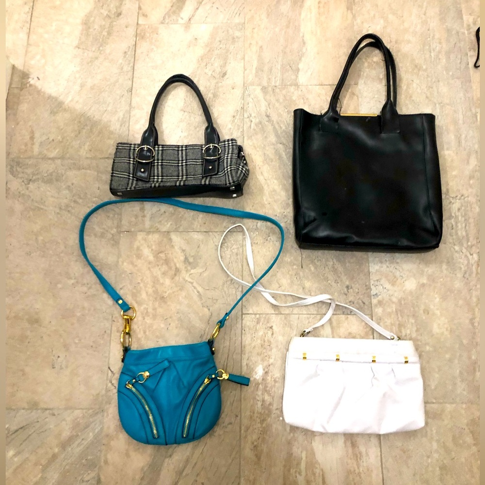 Four Purses Various States of Consition and Brand, BCBG, Apartment 9, Makowsky,